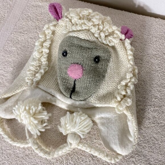 5/$25 Ark Wool Fleece Lined Sheep Toque Beanie With Ear Flaps - Picture 12 of 12